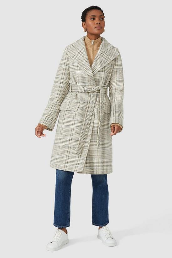 Principles Check Belted Mid Length Wrap Coat 2