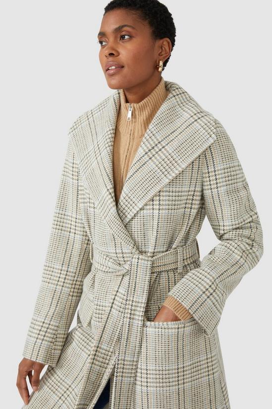 Principles Check Belted Mid Length Wrap Coat 3