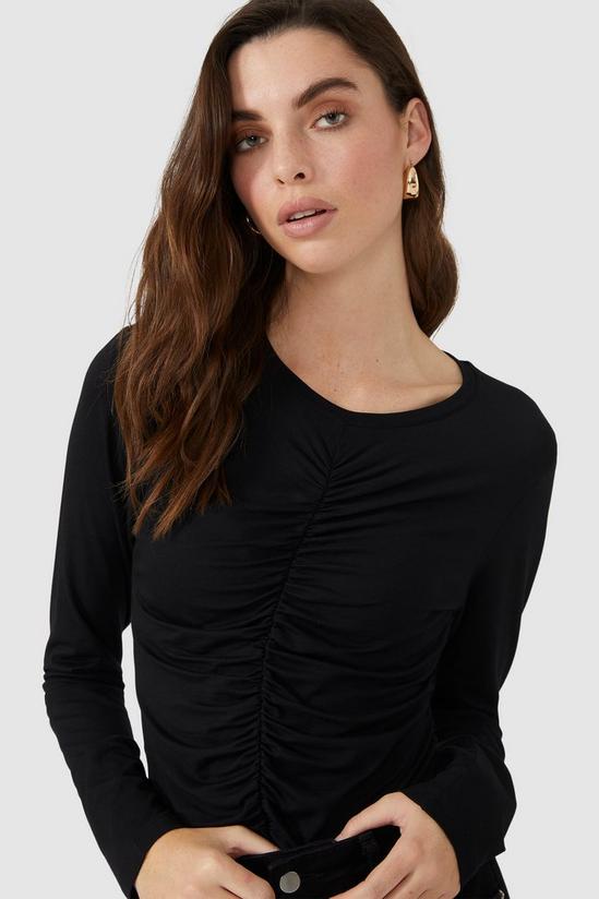 Principles Ruched Front Long Sleeve Top 1