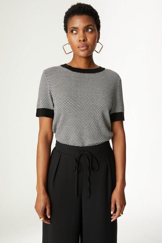 Principles Textured Short Sleeve Knitted Top 1