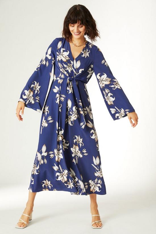 Principles Tie Front Kimono Sleeve Midi Dress 3