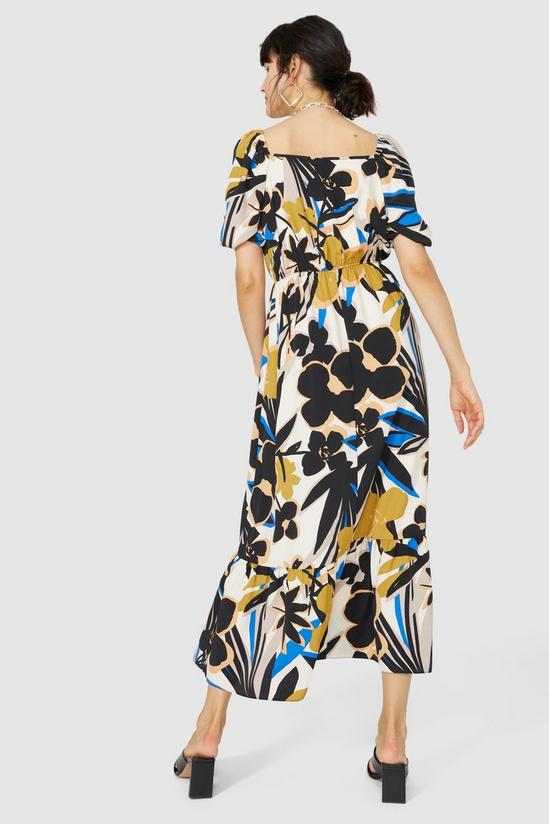 Principles Abstract Floral Puff Sleeve Maxi Dress 4