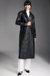 Principles Leather Double Breasted Belted Trench Coat thumbnail 2