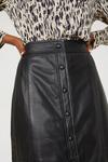 Principles Popper Front Leather Midi Skirt thumbnail 3