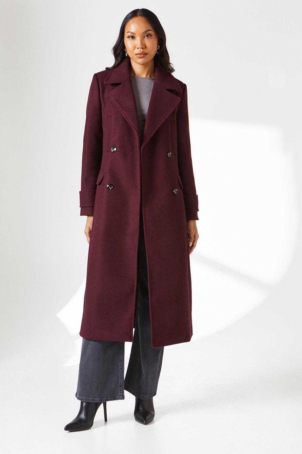 Debenhams on sale burgundy coat