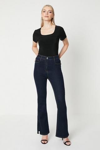 A-AC - Midwash Mid-Rise Flare Jeans Plus Size!