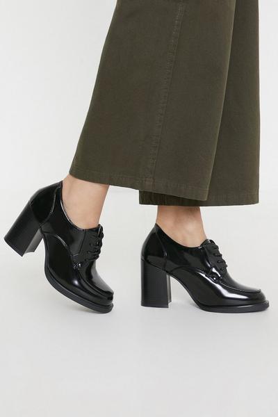 Principles: Lara Front Lace Up High Block Heel Shoe