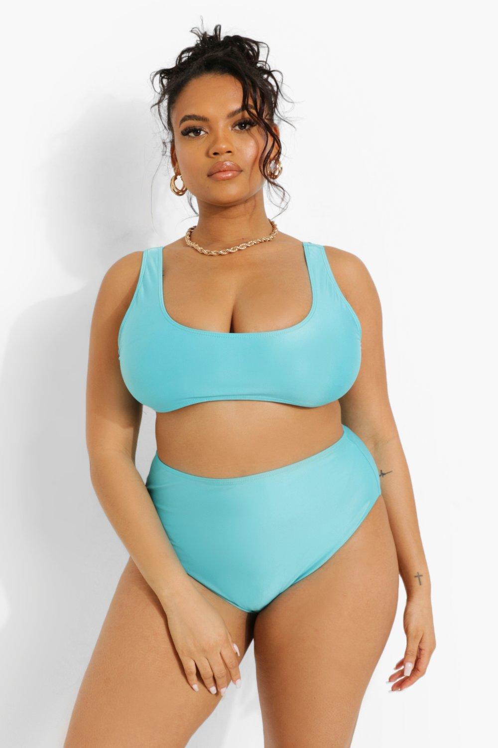 SELONE Plus Size Swimsuit for Women 2 Piece Bikini Plus Size Large Bust  Hawaiian Beach Beachwear Fashion Tummy Control Swimsuits Plus Size Bathing