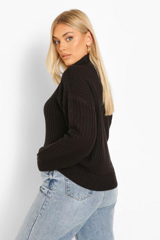 boohoo Plus Zip Up Knitted Jumper 2