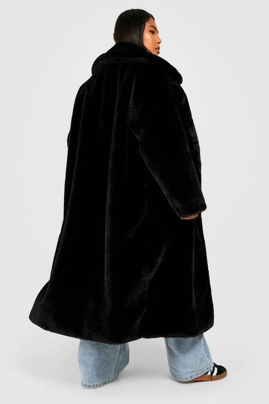 boohoo Plus Luxe Faux Fur Longline Coat 2