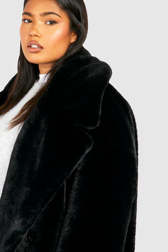 boohoo Plus Luxe Faux Fur Longline Coat 4