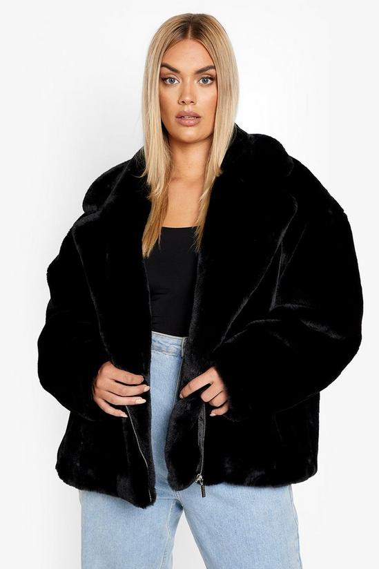 boohoo Plus Luxe Faux Fur Coat 1