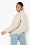 boohoo Petite Reversible Faux Fur Quilted Bomber Jacket thumbnail 2
