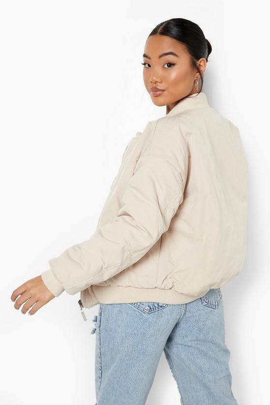 boohoo Petite Reversible Faux Fur Quilted Bomber Jacket 2
