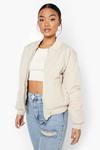 boohoo Petite Reversible Faux Fur Quilted Bomber Jacket thumbnail 3