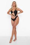 boohoo Plus Ring Cut Out Swimsuit thumbnail 3