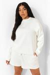 boohoo Plus Woman Embroidered Sweat Short Tracksuit thumbnail 1