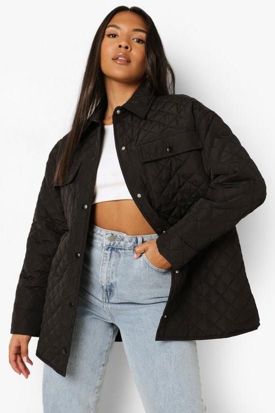 boohoo Plus Quilted Shacket 1