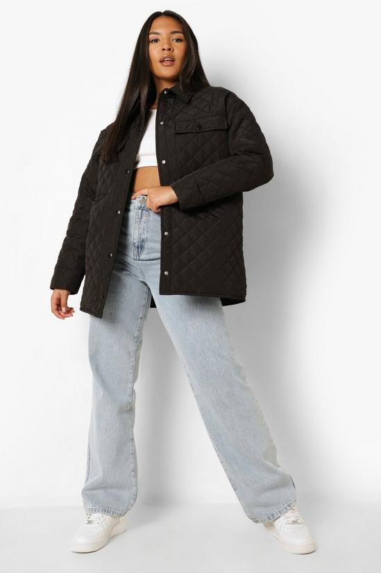 boohoo Plus Quilted Shacket 3
