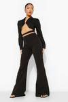 boohoo Petite Fit And Flare High Waist Trouser thumbnail 1
