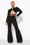 boohoo Petite Fit And Flare High Waist Trouser thumbnail 3
