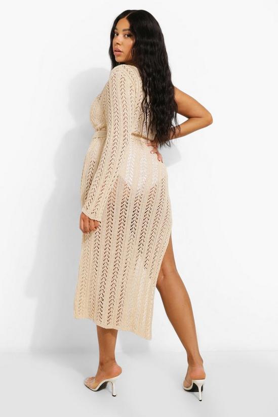 boohoo Plus Shimmer Knitted Beach Shoulder Dress 2