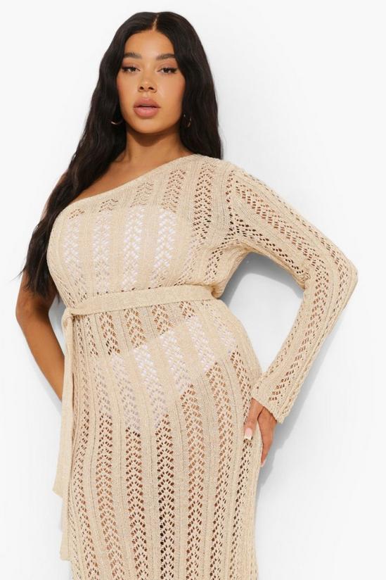 boohoo Plus Shimmer Knitted Beach Shoulder Dress 4