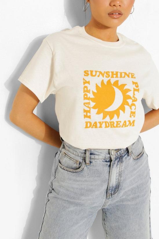 boohoo Petite Oversized Cotton Sunshine T-shirt 4