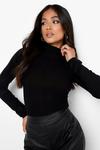 boohoo Petite High Neck Open Back Knitted Jumper thumbnail 4
