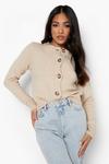 boohoo Petite Knitted Button Detail Cardigan thumbnail 4