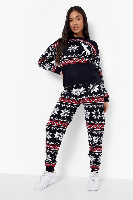 boohoo Petite Fairisle Christmas Knitted Co-Ord 3