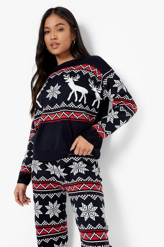 boohoo Petite Fairisle Christmas Knitted Co-Ord 4