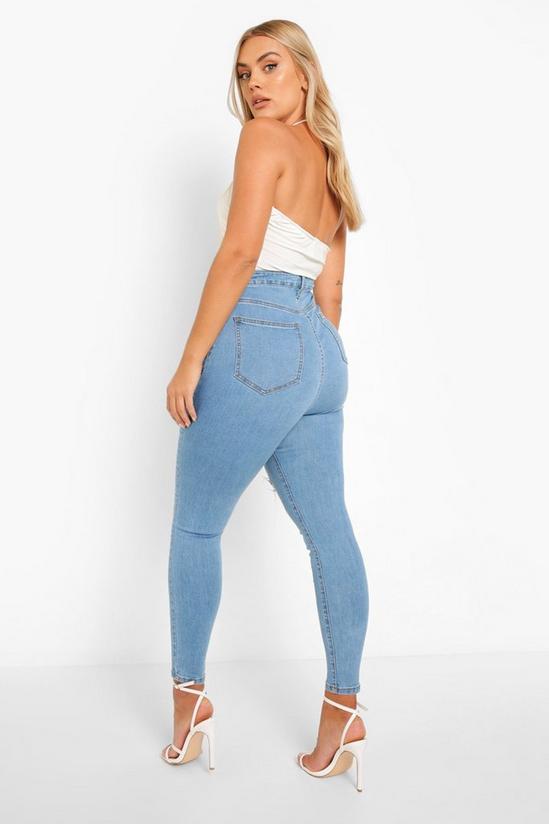 boohoo Plus Extreme Lace Up Skinny Jeans 2