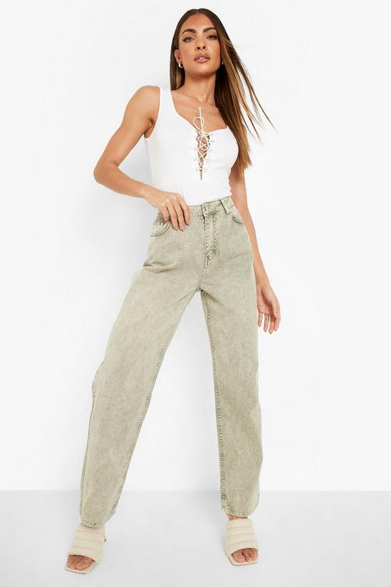 boohoo Petite Busted Knee Washed Boyfriend Jeans 3
