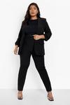 boohoo Plus Tailored Ruched Sleeve Trouser Suit thumbnail 3
