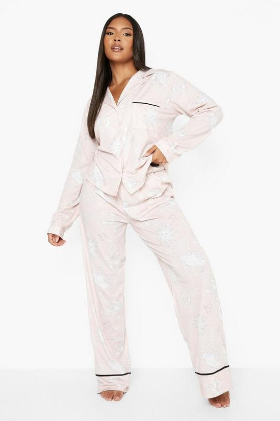 boohoo Plus Astrology Pyjama Trouser Set 1