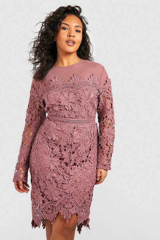 boohoo Plus Occasion Embroidered Floral Midi Dress 3