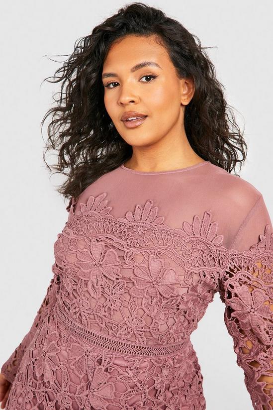 boohoo Plus Occasion Embroidered Floral Midi Dress 4
