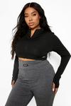 boohoo Plus Ofcl Zip Up Active Top thumbnail 1
