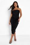 boohoo Plus Ruched Bandeau Dress And Maxi Duster thumbnail 4