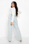 boohoo Plus Wrap Front Panelled Slouch Jeans thumbnail 2