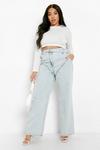 boohoo Plus Wrap Front Panelled Slouch Jeans thumbnail 4