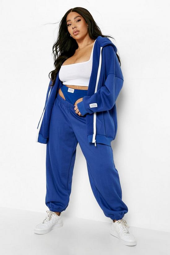 boohoo Plus Double Layer Branded Oversized Joggers 1