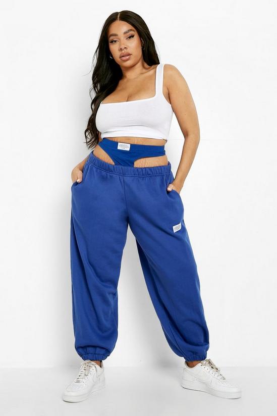 boohoo Plus Double Layer Branded Oversized Joggers 3