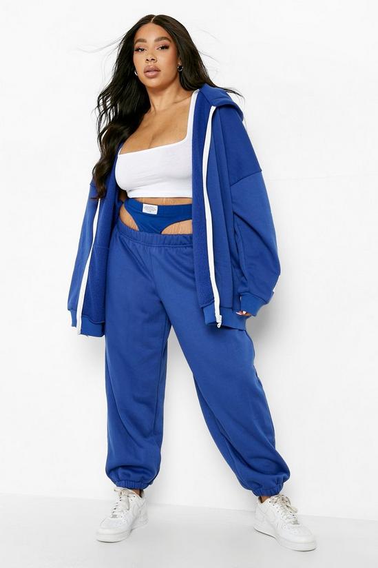 boohoo Plus Double Layer Branded Oversized Joggers 4