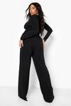 boohoo Plus Slinky Wrap Top And Trouser Co-ord thumbnail 2