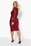 boohoo Plus Sequin Cowl Neck Midi Dress thumbnail 2