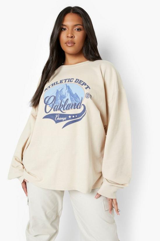 boohoo Plus Oakland Athletic Sweatshirt 1