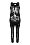 boohoo Plus  Metallic Halloween Skeleton Jumpsuit thumbnail 5