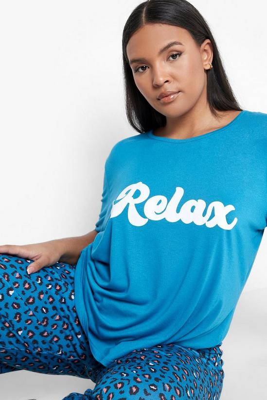 boohoo Plus Relax Leopard Print Pyjama Set 4